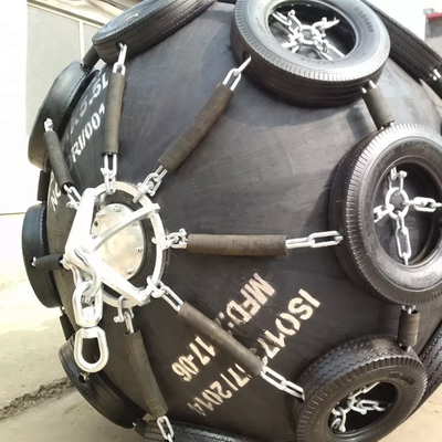 4.5*9.0M Pneumatic Rubber Fender Überziehschutzanlagen-Dock brachte Fender 80kPa ISO17357-1 an: 2014