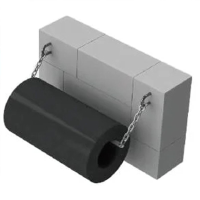 Schwarze zylindrische Marine-Fendern Dauerhafte Fendern für hohe Auswirkungen und geringe Wartung