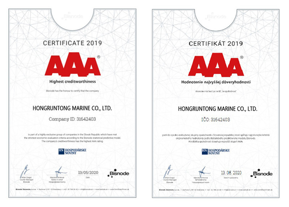 CHINA Hongruntong Marine Co., Ltd. zertifizierungen